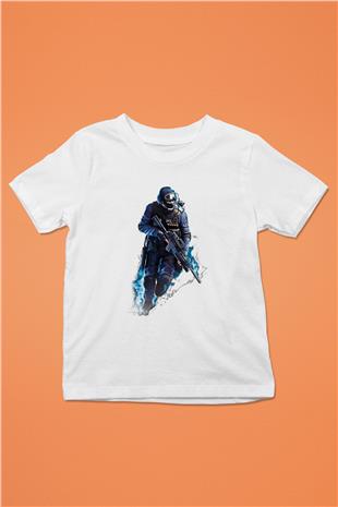 Counter Strike Baskılı Beyaz Unisex Beyaz Çocuk Tişört - Tshirt