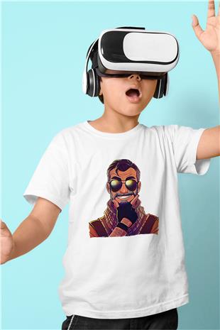 Counter Strike Baskılı Beyaz Unisex Beyaz Çocuk Tişört - Tshirt