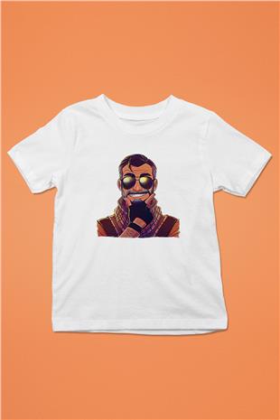 Counter Strike Baskılı Beyaz Unisex Beyaz Çocuk Tişört - Tshirt