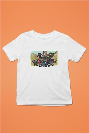 Counter Strike Baskılı Beyaz Unisex Beyaz Çocuk Tişört - Tshirt