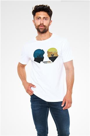 Counter Strike Baskılı Unisex Beyaz Tişört - Tshirt