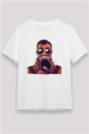 Counter Strike Baskılı Unisex Beyaz Tişört - Tshirt