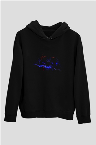 Counter Strike Baskılı Unisex Siyah Kapüşonlu Sweatshirt