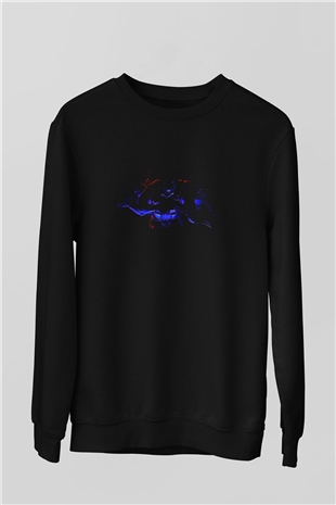 Counter Strike Baskılı Unisex Siyah Sweatshirt