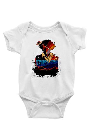 Cowboy Bebop Baskılı Beyaz Unisex Bebek Body - Zıbın
