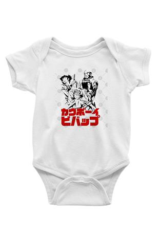 Cowboy Bebop Baskılı Beyaz Unisex Bebek Body - Zıbın