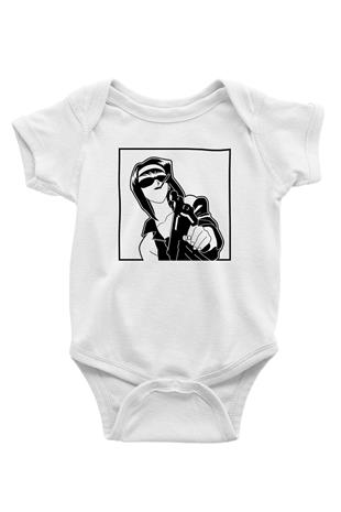 Cowboy Bebop Baskılı Beyaz Unisex Bebek Body - Zıbın