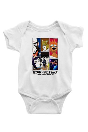 Cowboy Bebop Baskılı Beyaz Unisex Bebek Body - Zıbın