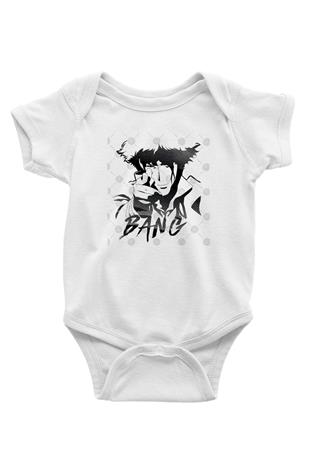 Cowboy Bebop Baskılı Beyaz Unisex Bebek Body - Zıbın