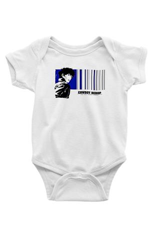 Cowboy Bebop Baskılı Beyaz Unisex Bebek Body - Zıbın