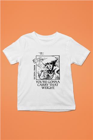 Cowboy Bebop Baskılı Beyaz Unisex Beyaz Çocuk Tişört - Tshirt