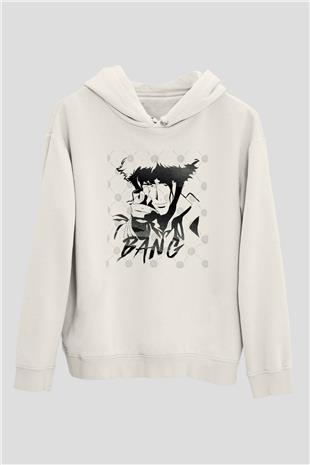 Cowboy Bebop Baskılı Beyaz Unisex Hoodie