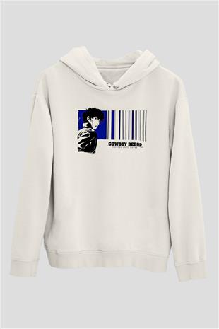 Cowboy Bebop Baskılı Beyaz Unisex Hoodie