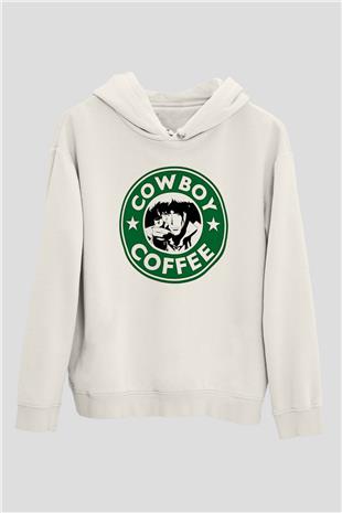 Cowboy Bebop Baskılı Beyaz Unisex Hoodie