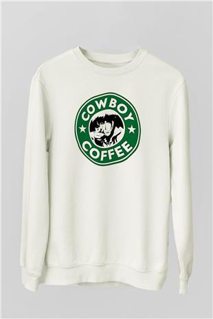Cowboy Bebop Baskılı Beyaz Unisex Sweatshirt