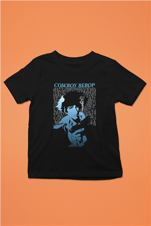 Cowboy Bebop Baskılı Unisex Siyah Çocuk Tişört - Tshirt