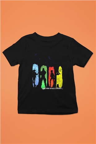 Cowboy Bebop Baskılı Unisex Siyah Çocuk Tişört - Tshirt