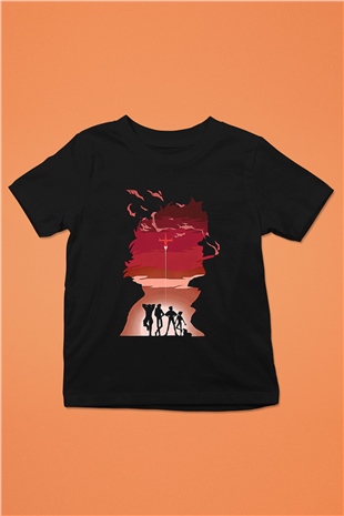Cowboy Bebop Baskılı Unisex Siyah Çocuk Tişört - Tshirt