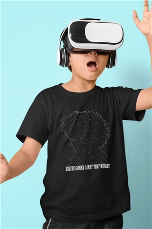 Cowboy Bebop Baskılı Unisex Siyah Çocuk Tişört - Tshirt