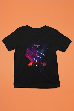 Cowboy Bebop Baskılı Unisex Siyah Çocuk Tişört - Tshirt