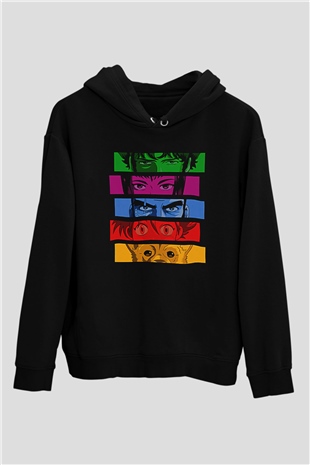 Cowboy Bebop Baskılı Unisex Siyah Hoodie