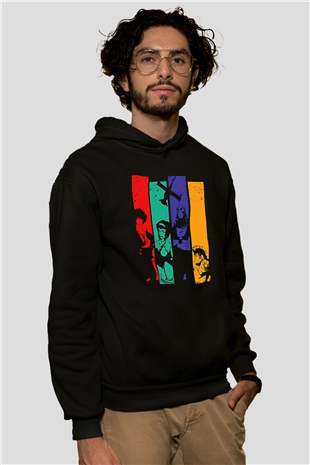 Cowboy Bebop Baskılı Unisex Siyah Hoodie