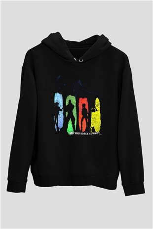 Cowboy Bebop Baskılı Unisex Siyah Hoodie