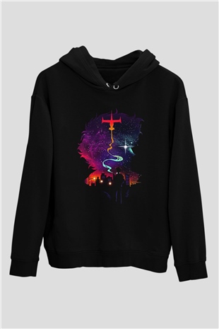 Cowboy Bebop Baskılı Unisex Siyah Hoodie