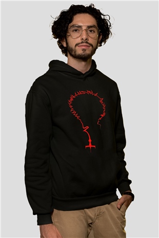 Cowboy Bebop Baskılı Unisex Siyah Hoodie
