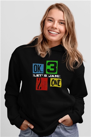Cowboy Bebop Baskılı Unisex Siyah Hoodie