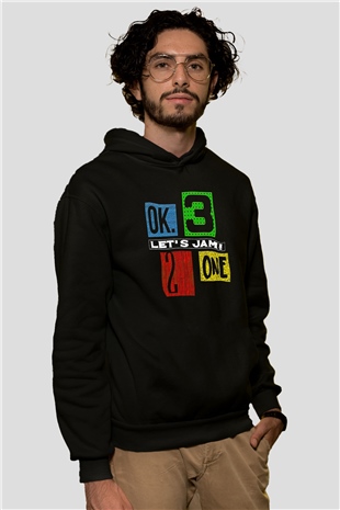 Cowboy Bebop Baskılı Unisex Siyah Hoodie