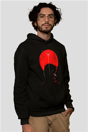 Cowboy Bebop Baskılı Unisex Siyah Hoodie