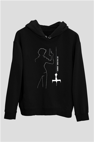 Cowboy Bebop Baskılı Unisex Siyah Hoodie