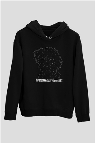 Cowboy Bebop Baskılı Unisex Siyah Hoodie