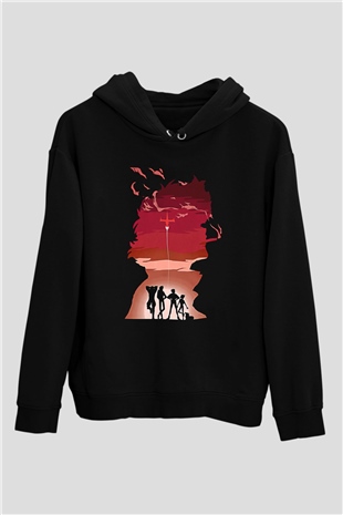 Cowboy Bebop Baskılı Unisex Siyah Hoodie