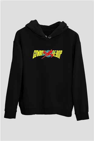 Cowboy Bebop Baskılı Unisex Siyah Hoodie
