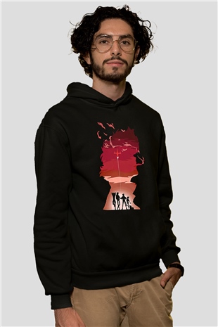 Cowboy Bebop Baskılı Unisex Siyah Hoodie