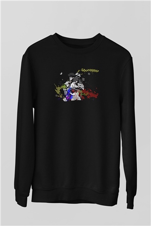 Cowboy Bebop Baskılı Unisex Siyah Sweatshirt