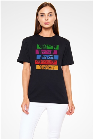 Cowboy Bebop Baskılı Unisex Siyah Tişört - Tshirt