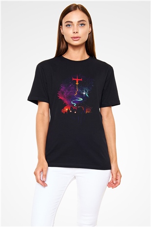 Cowboy Bebop Baskılı Unisex Siyah Tişört - Tshirt
