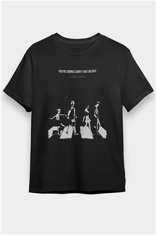 Cowboy Bebop Baskılı Unisex Siyah Tişört - Tshirt