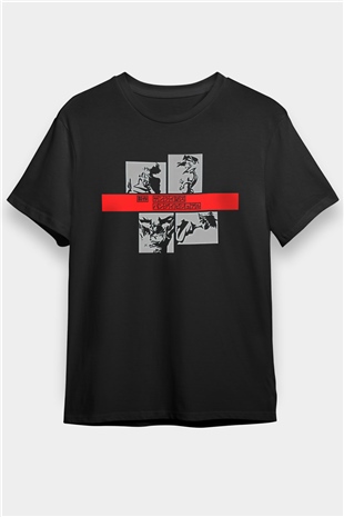 Cowboy Bebop Baskılı Unisex Siyah Tişört - Tshirt
