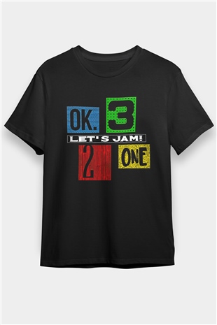 Cowboy Bebop Baskılı Unisex Siyah Tişört - Tshirt