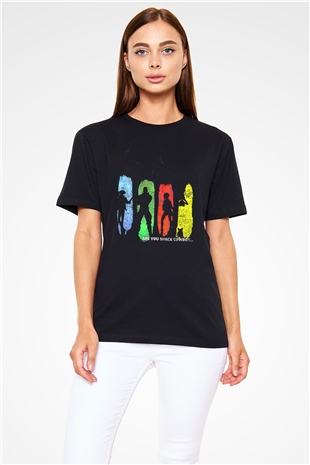 Cowboy Bebop Baskılı Unisex Siyah Tişört - Tshirt