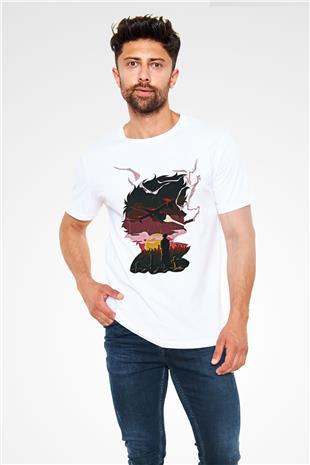 Cowboy Bebop Unisex Baskılı Beyaz Tişört - Tshirt