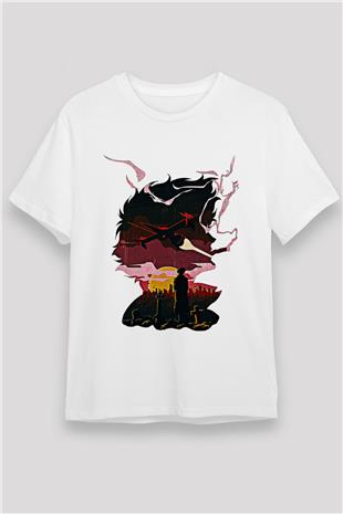 Cowboy Bebop Unisex Baskılı Beyaz Tişört - Tshirt