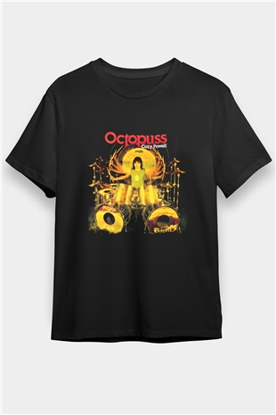 Cozy Powell Baskılı Unisex Siyah Tişört