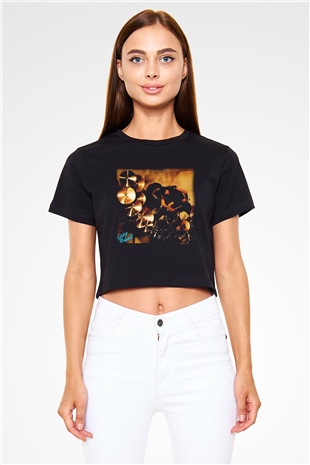 Cozy Powell Siyah Crop Top Tişört