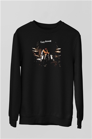 Cozy Powell Siyah Unisex Sweatshirt