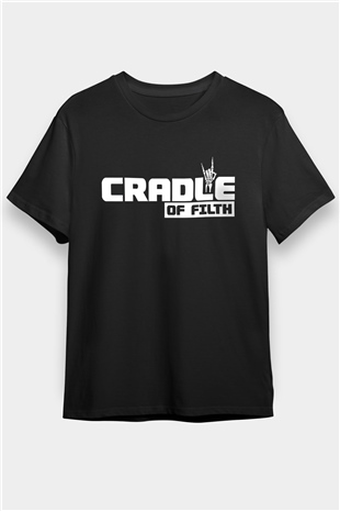Cradle of filth Baskılı Unisex Siyah Tişört - Tshirt